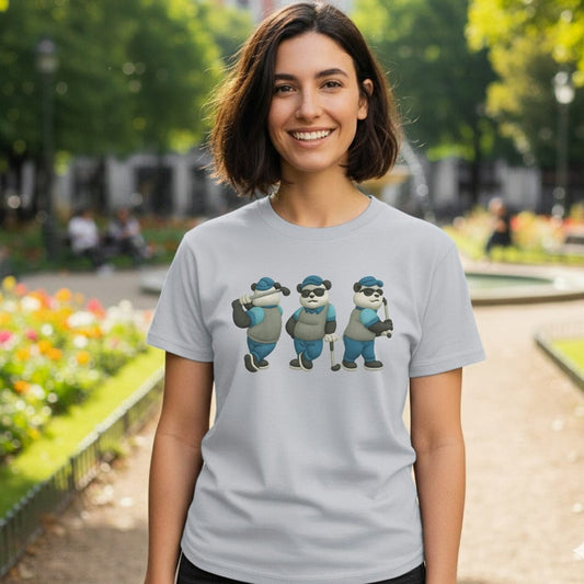 Golfing Pandas Graphic T-Shirt for Fun and Style