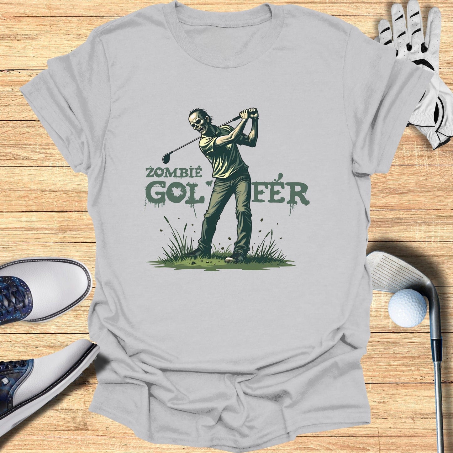 Zombie Golfer T-Shirt - Funny Golf Tee by Swing Epic