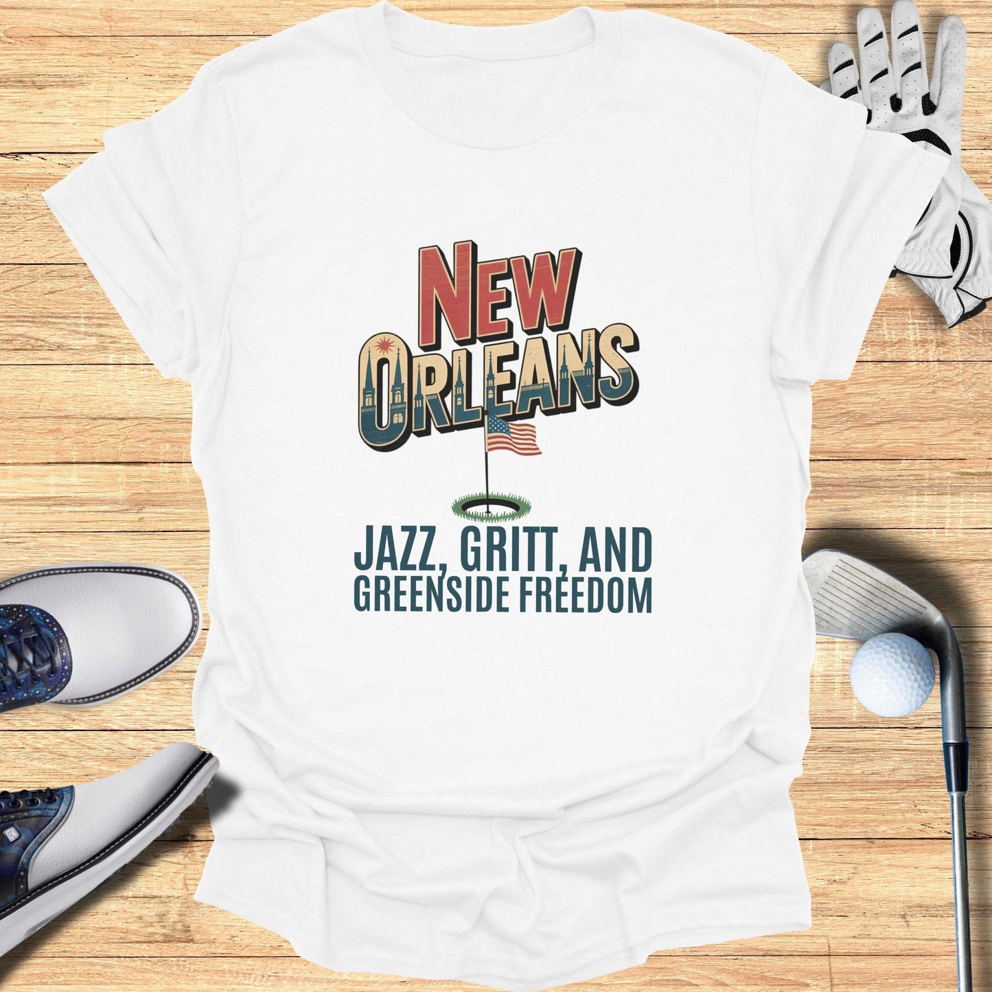 New Orleans Golf T-Shirt - Funny Golf Tee by Swing Epic