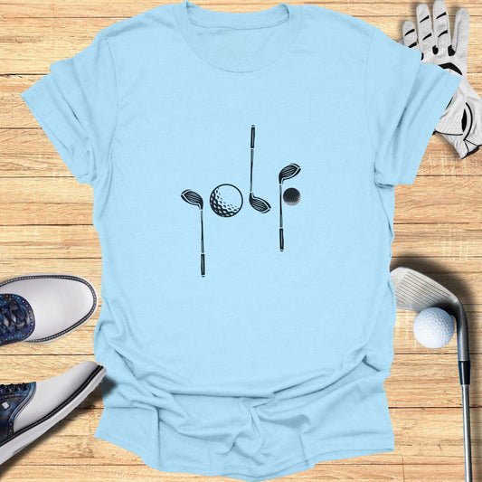Golf Life Script T-Shirt - Funny Golf Tee by Swing Epic