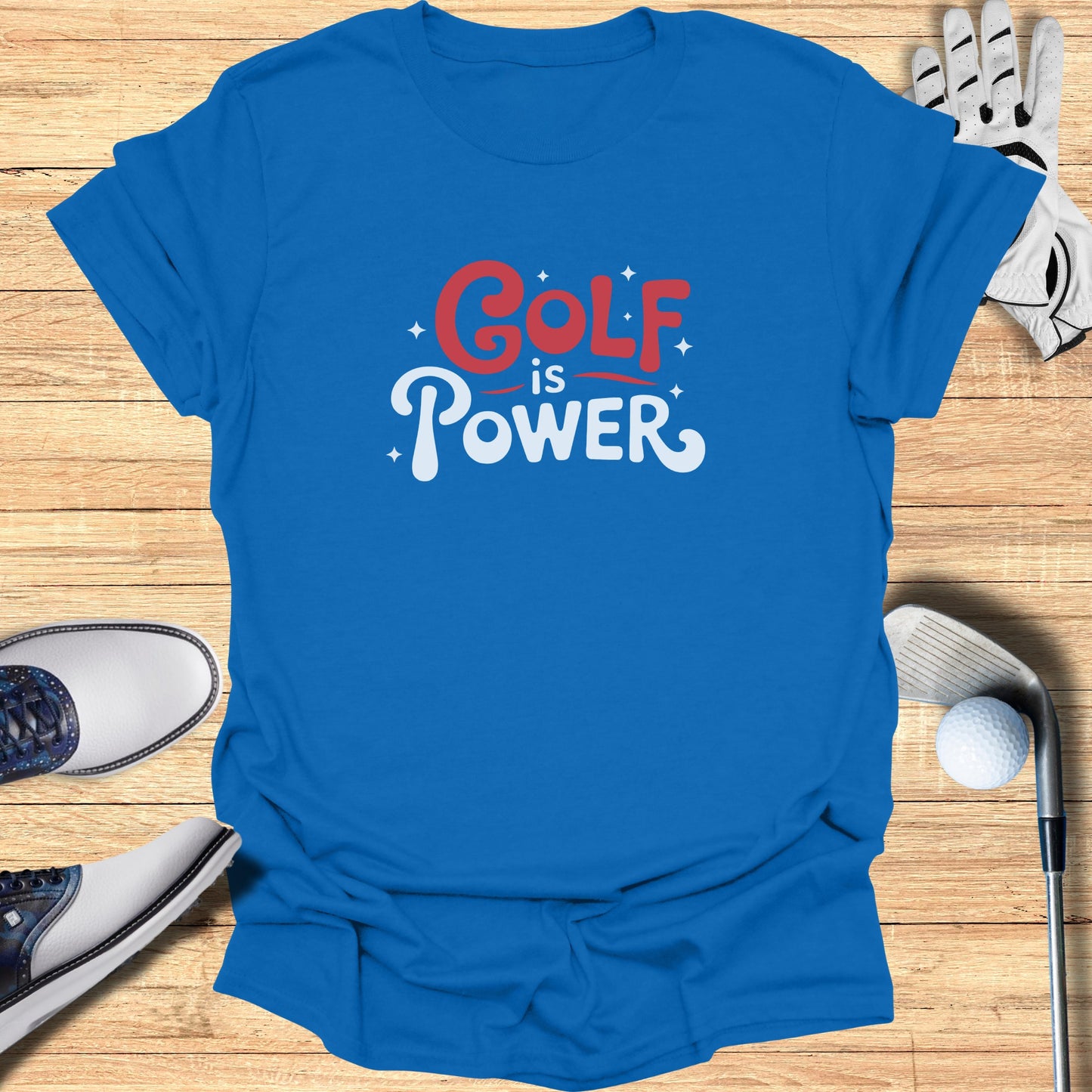 Golf is Power graphic tee shirt product type