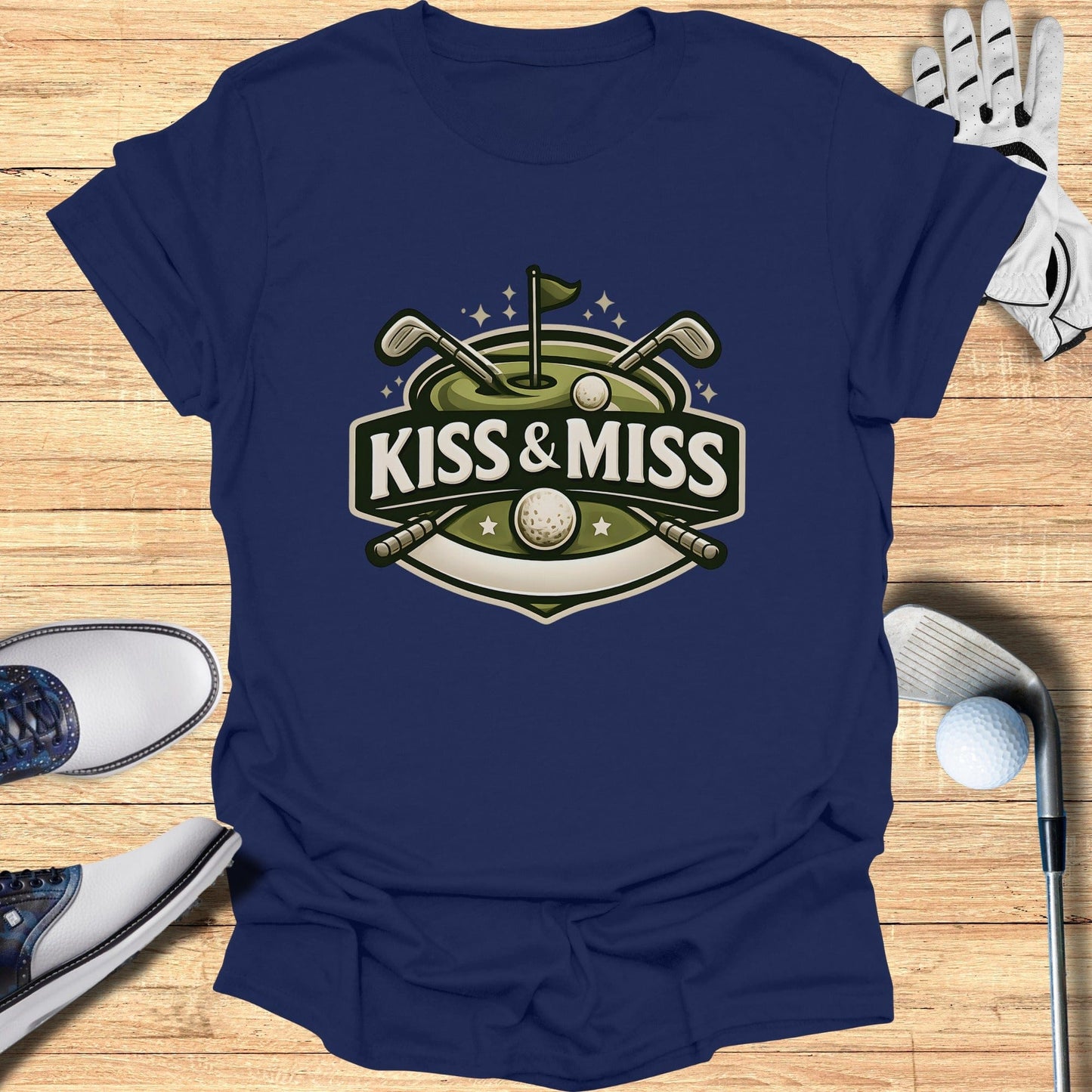 Kiss & Miss Golf Themed T-Shirt for Enthusiasts