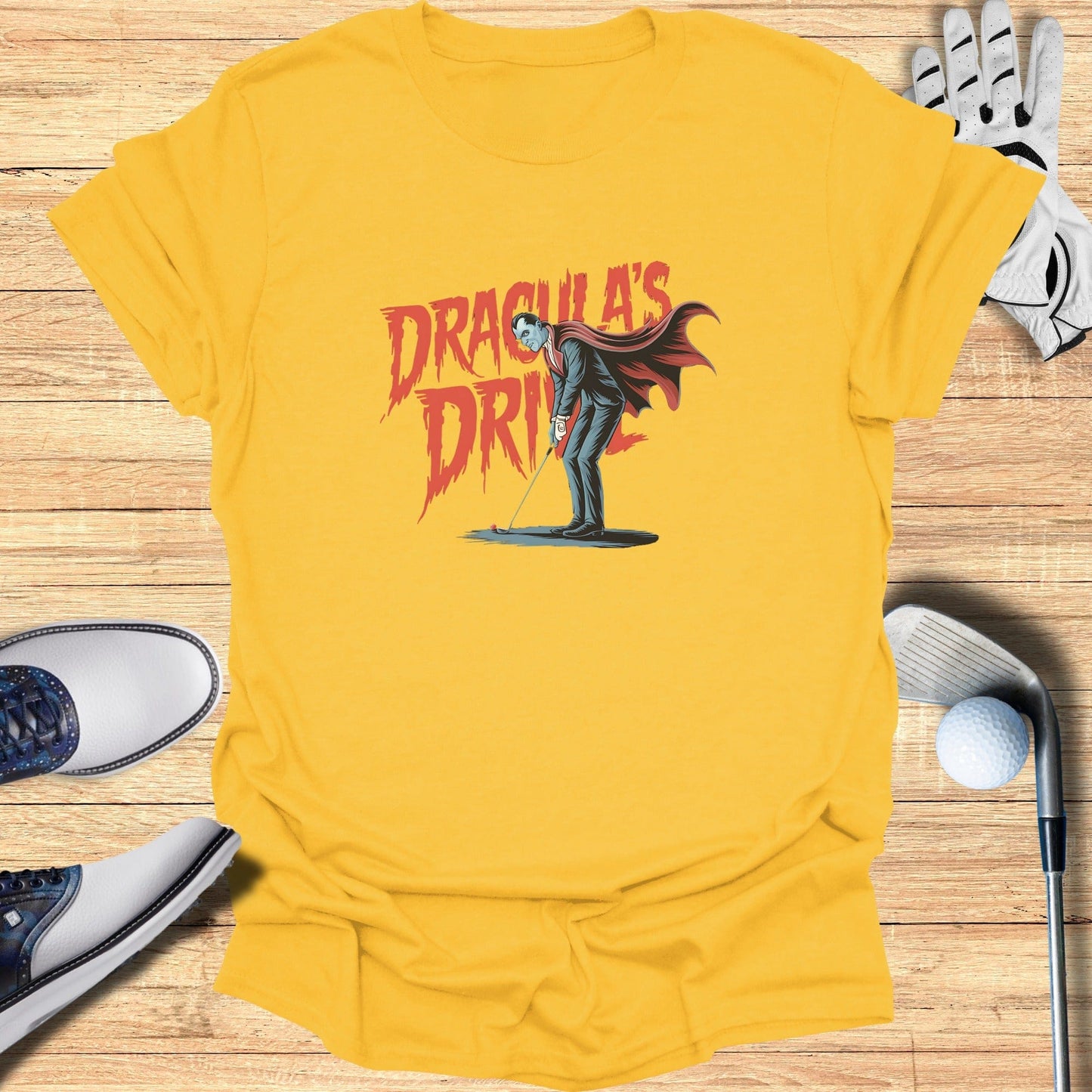 Dracula’s Drive T-Shirt - Funny Golf Tee by Swing Epic