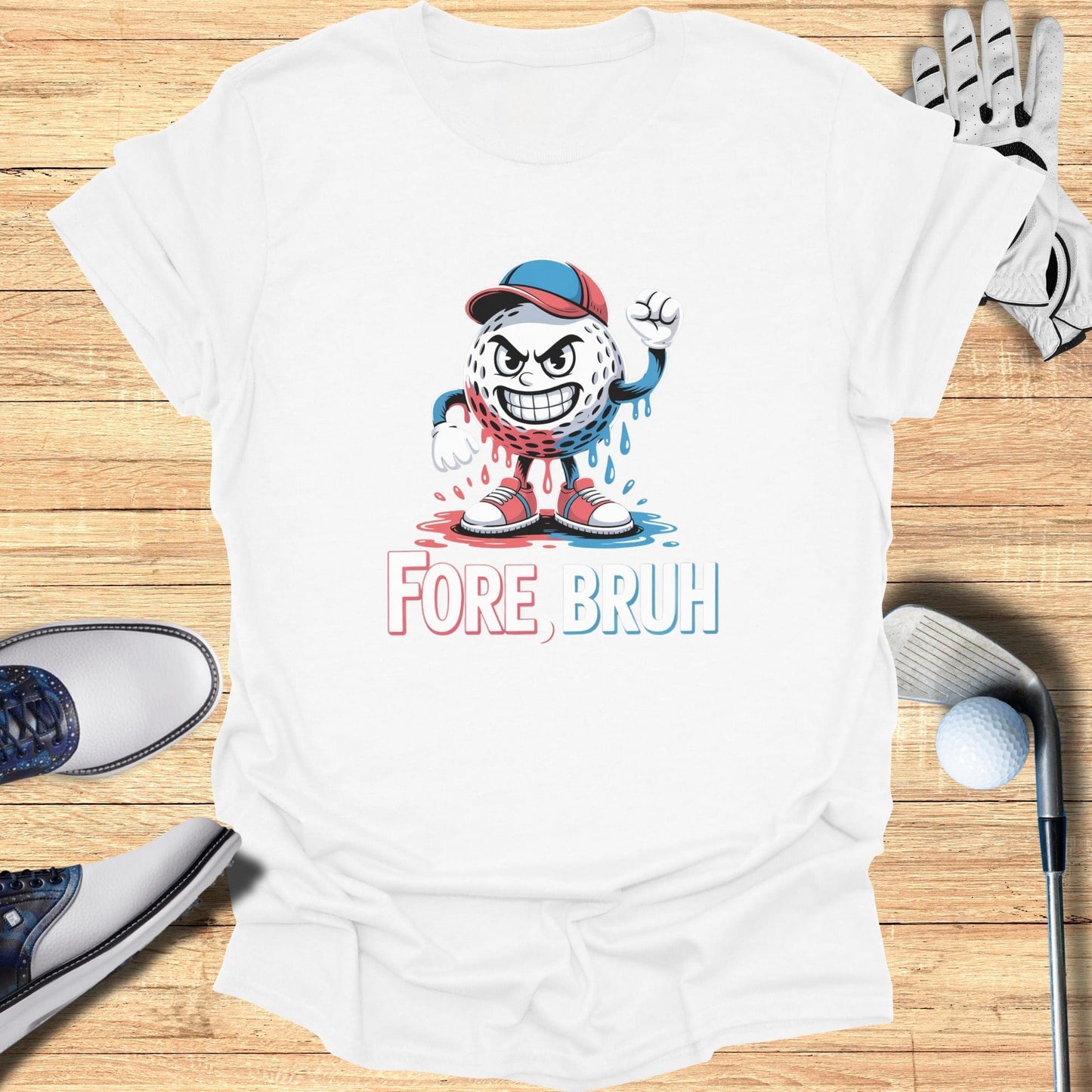 Fore, Bruh T-Shirt - Funny Golf Tee by Swing Epic