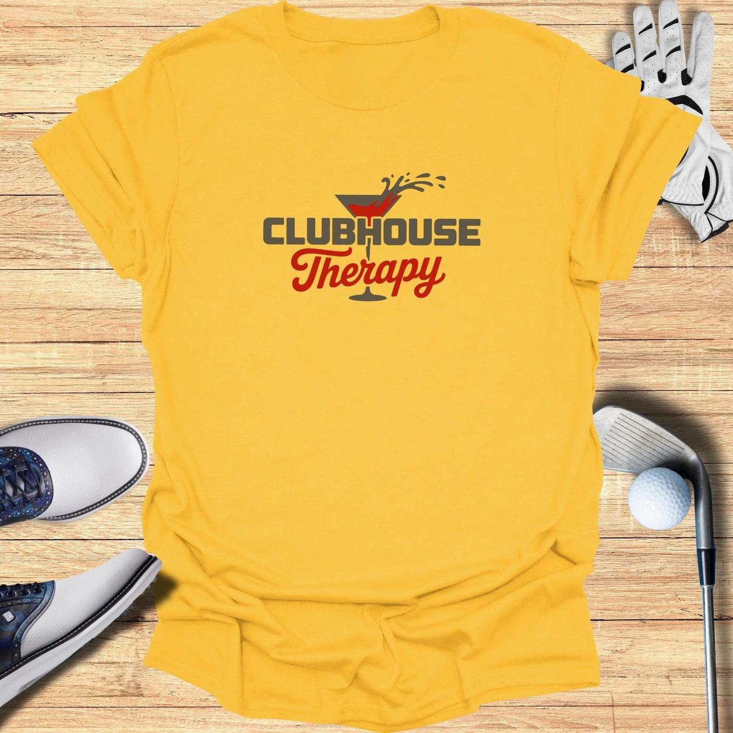 Clubhouse Therapy T-Shirt - Funny Golf Tee by Swing Epic