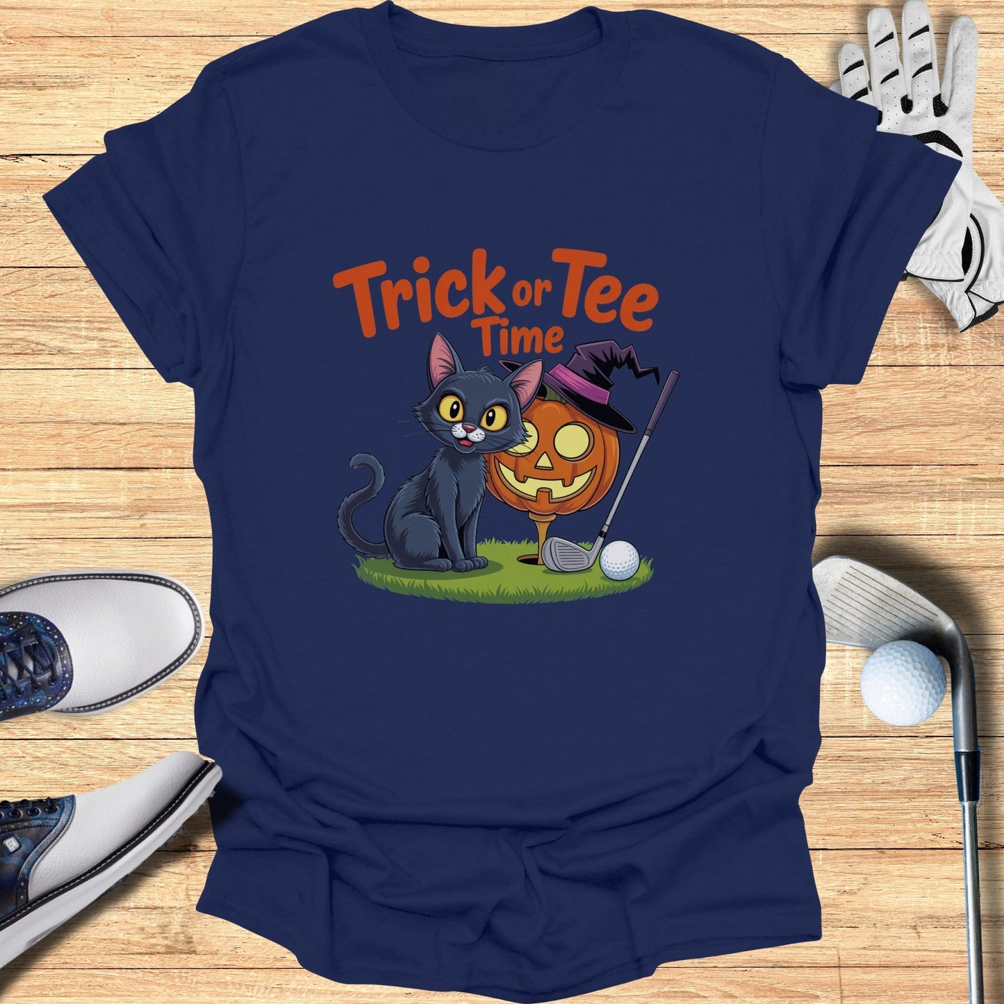 Trick or Tee Time T-Shirt - Funny Golf Tee by Swing Epic