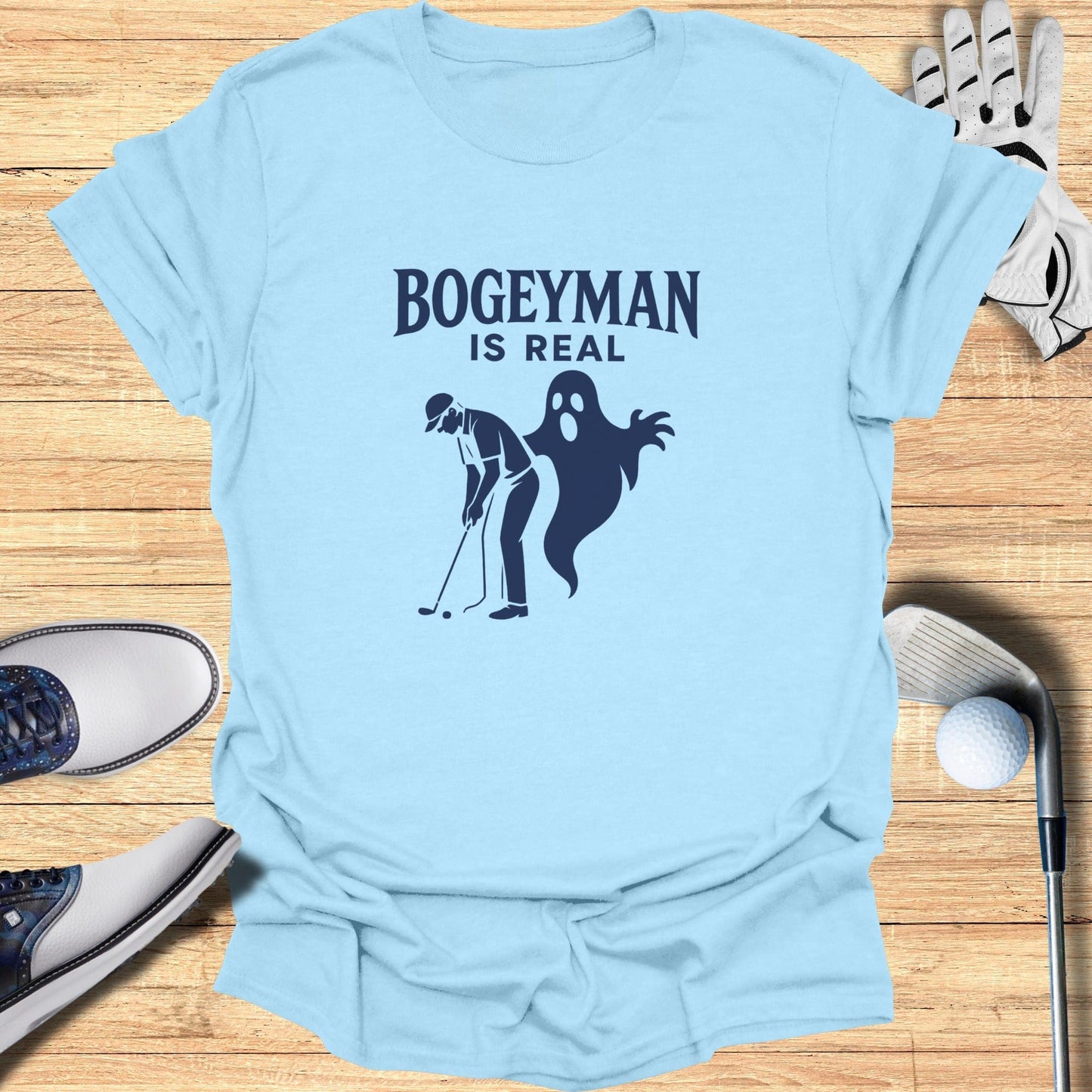 Bogeyman Is Real T-Shirt - Funny Golf Tee by Swing Epic