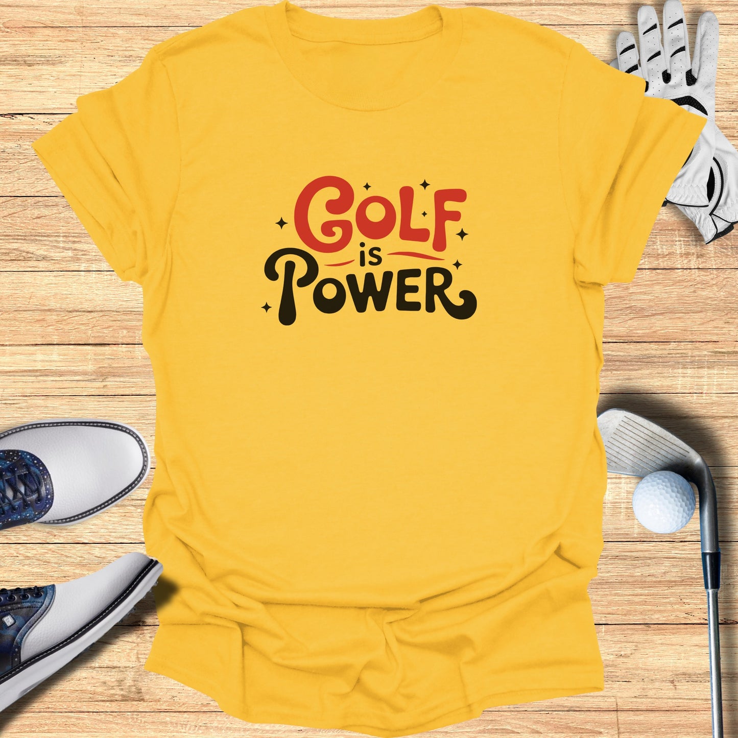 Golf is Power Yellow Graphic Tee product
