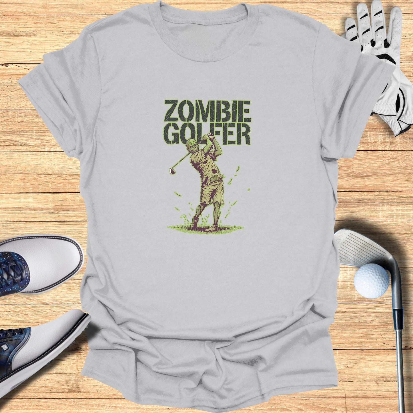 Zombie Golfer Graphic Tee Shirt Unique Design product type