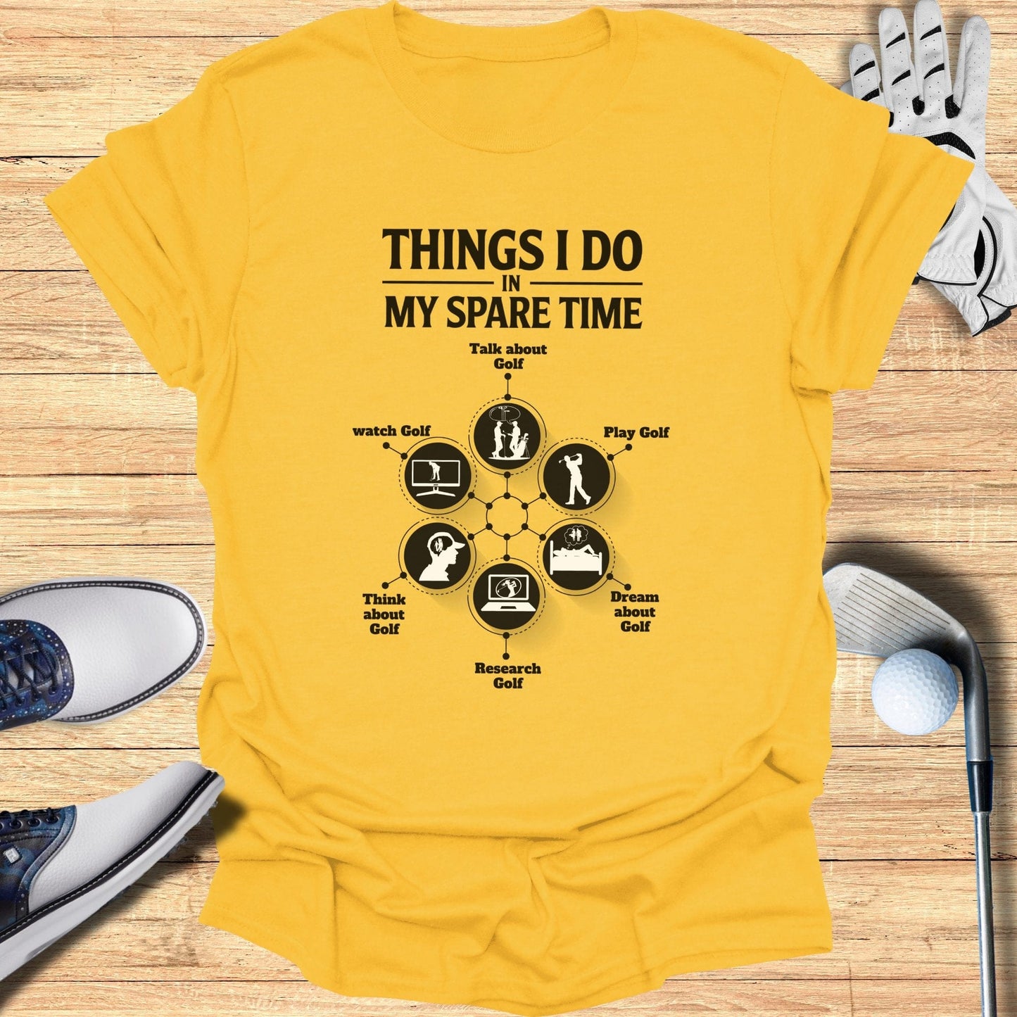 Things I Do In My Spare Time T-Shirt - Funny Golf Tee by Swing Epic