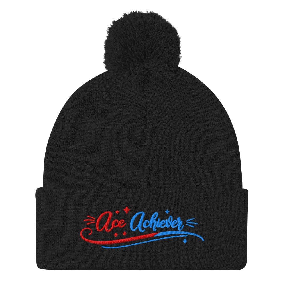 Ace Achiever Embroidered Golf Pom-Pom Beanie - Funny Golf Tee by Swing Epic