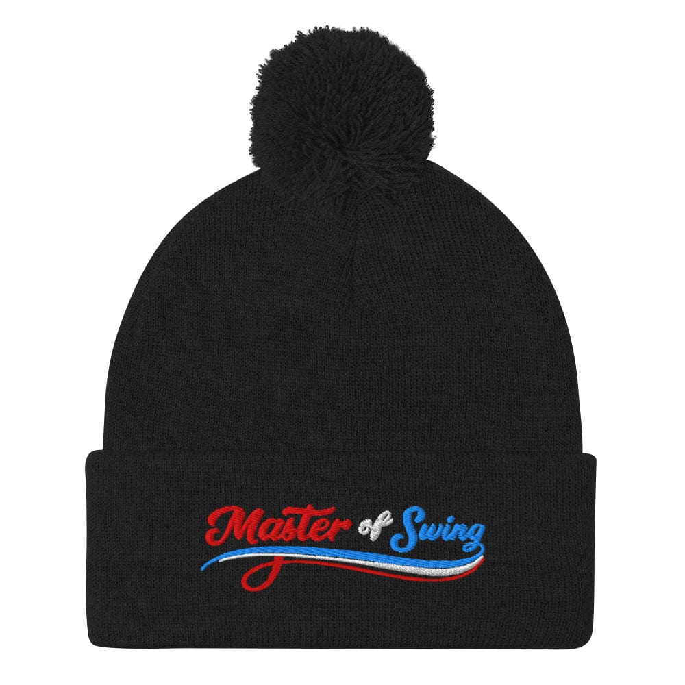 Master of Swing Embroidered Golf Pom-Pom Beanie - Funny Golf Tee by Swing Epic