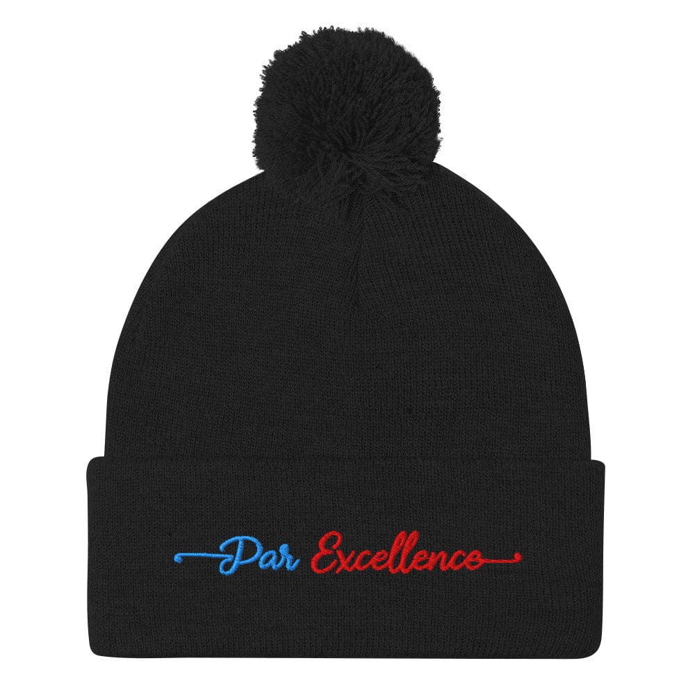 Par Excellence Embroidered Golf Pom-Pom Beanie - Funny Golf Tee by Swing Epic