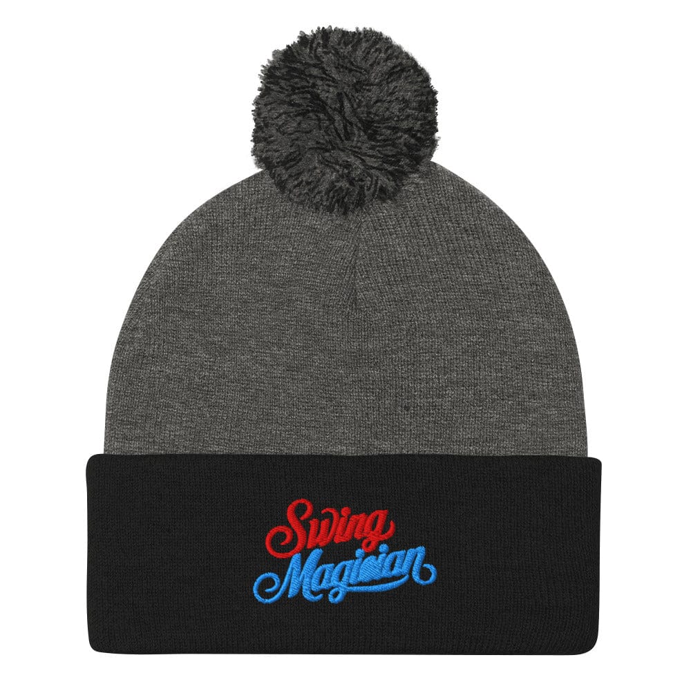 Swing Magician Embroidered Golf Pom-Pom Beanie - Funny Golf Tee by Swing Epic