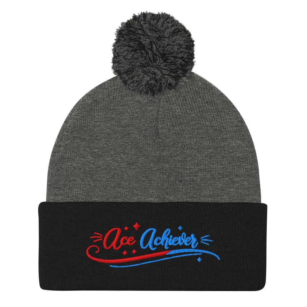 Ace Achiever Embroidered Golf Pom-Pom Beanie - Funny Golf Tee by Swing Epic