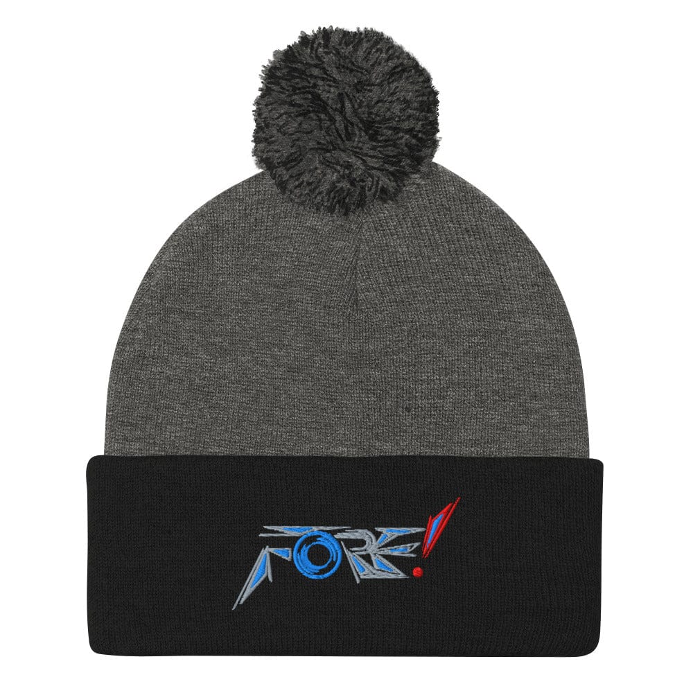 FORE! Unique Geometric Design Embroidered Golf Pom-Pom Beanie - Funny Golf Tee by Swing Epic