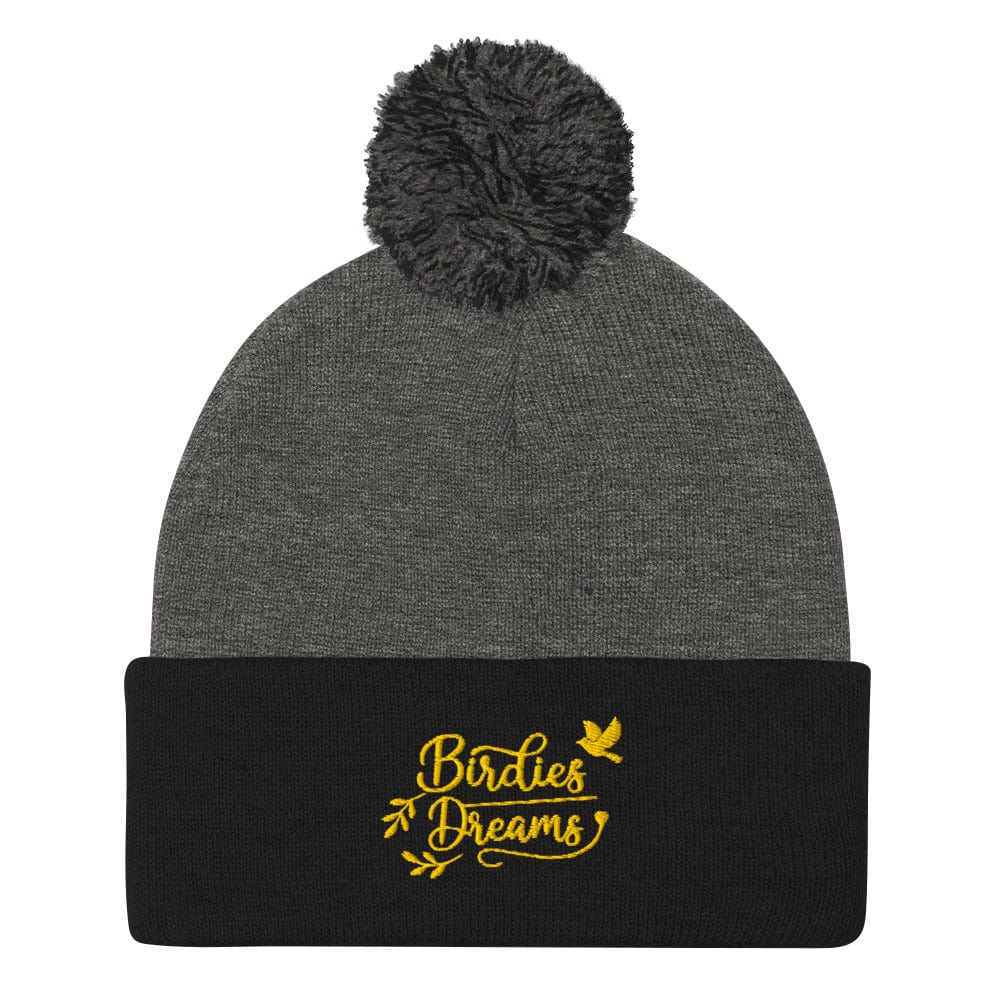 Birdies Dreams Embroidered Golf Pom-Pom Beanie - Funny Golf Tee by Swing Epic