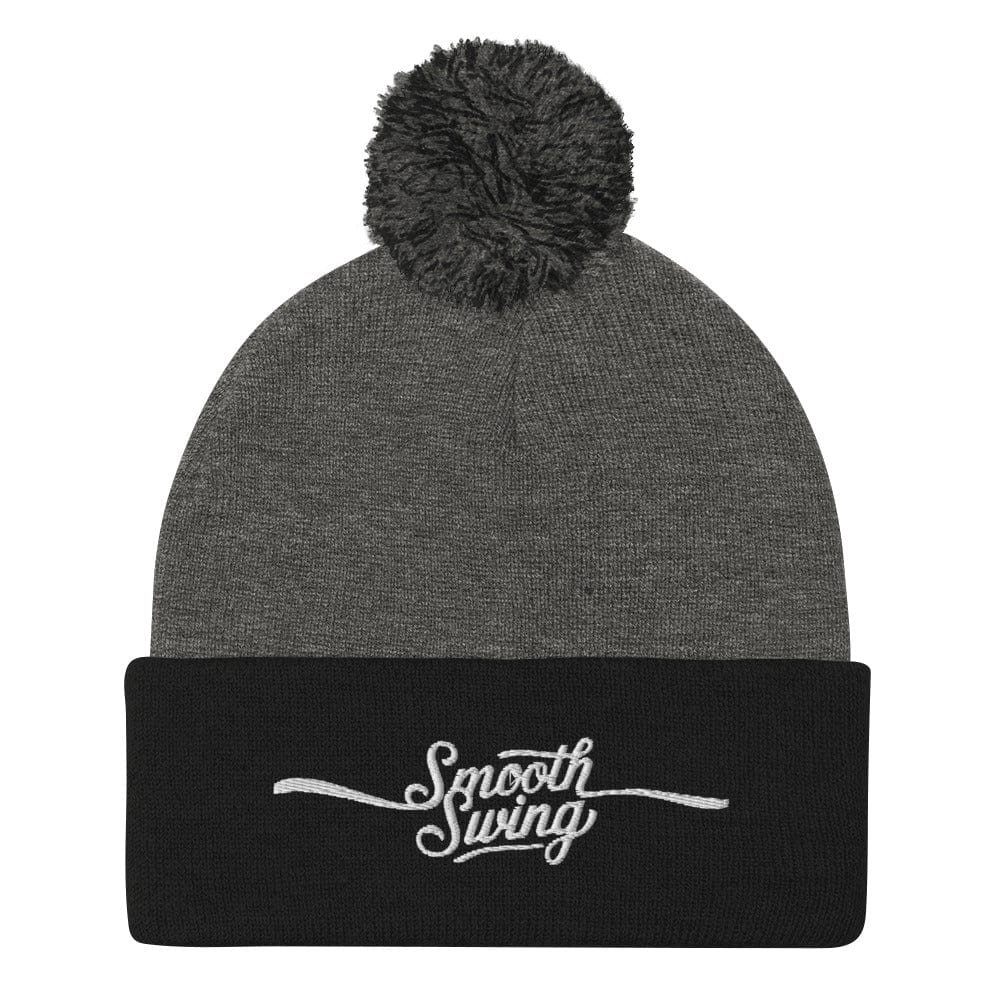 Smooth Swing Fun Embroidered Golf Pom-Pom Beanie - Funny Golf Tee by Swing Epic