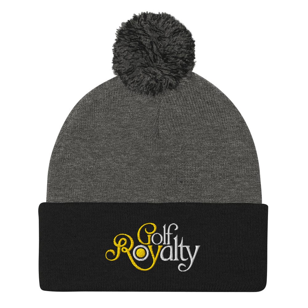 Golf Royalty Embroidered Golf Pom-Pom Beanie - Funny Golf Tee by Swing Epic