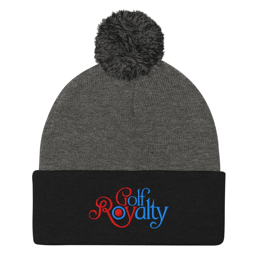 Golf Royalty Embroidered Golf Pom-Pom Beanie - Funny Golf Tee by Swing Epic