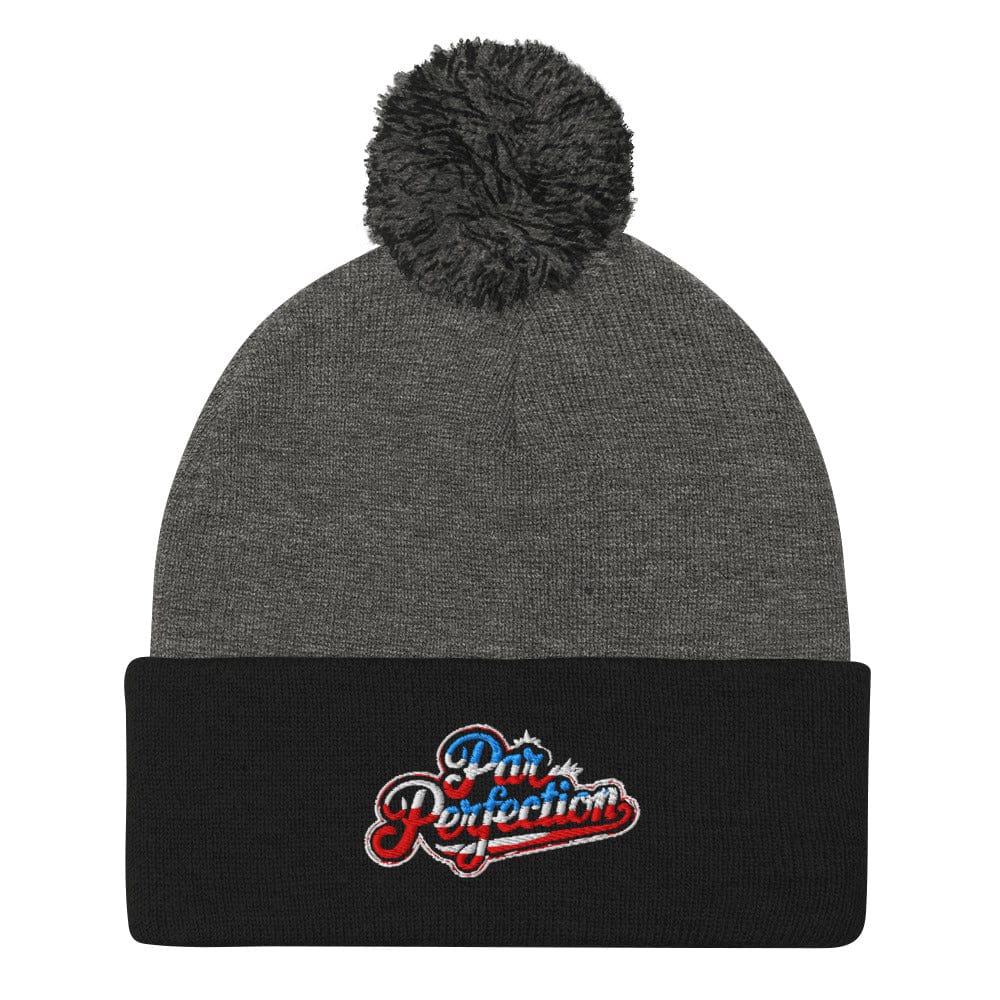 Par Perfection Embroidered Golf Pom-Pom Beanie - Funny Golf Tee by Swing Epic