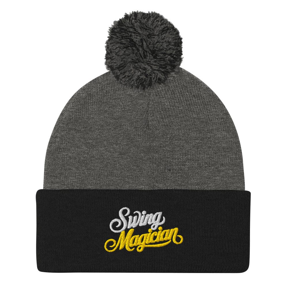 Swing Magician Embroidered Golf Pom-Pom Beanie - Funny Golf Tee by Swing Epic