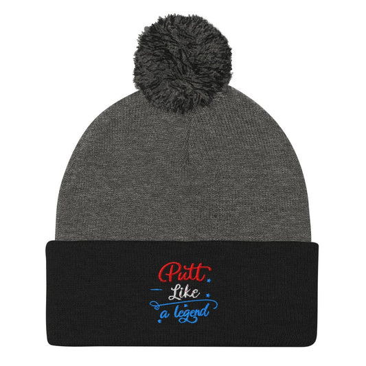 Putt Like A Legend Fun Embroidered Golf Pom-Pom Beanie - Funny Golf Tee by Swing Epic