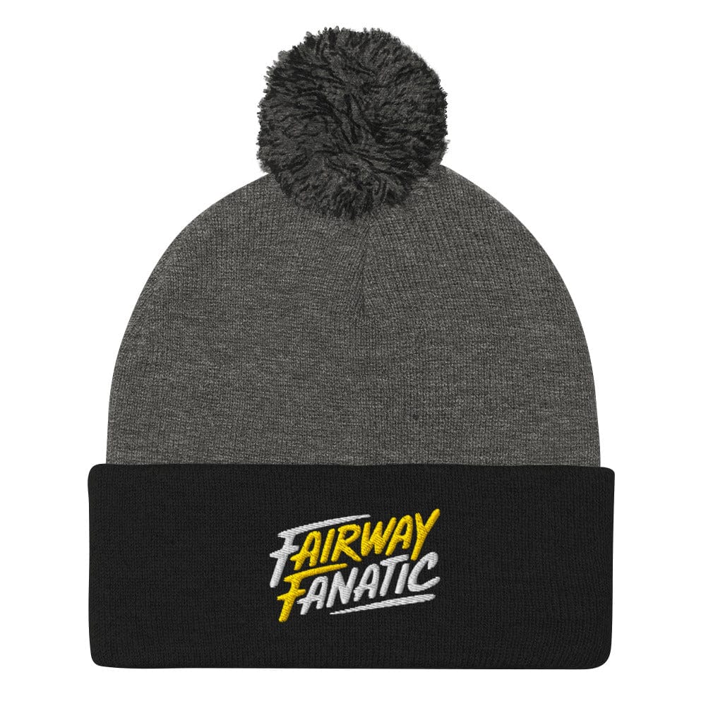 Fairway Fanatic Embroidered Golf Pom-Pom Beanie - Funny Golf Tee by Swing Epic