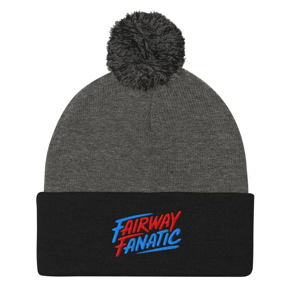 Fairway Fanatic Embroidered Golf Pom-Pom Beanie - Funny Golf Tee by Swing Epic