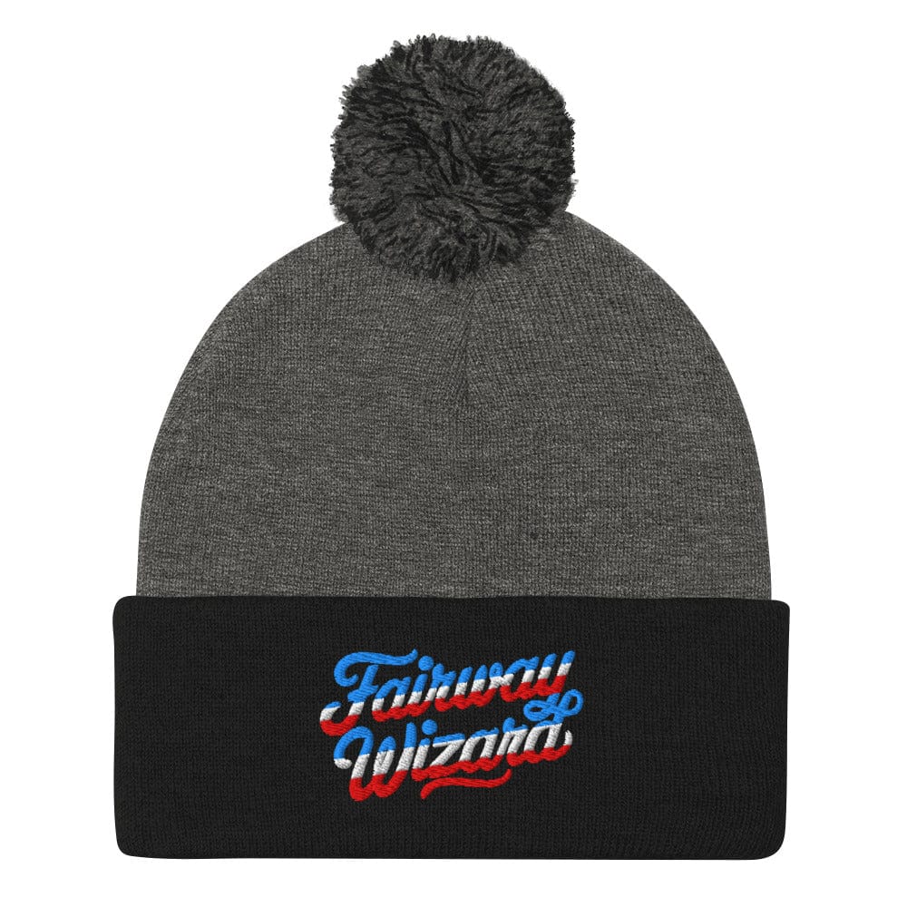 Fairway Wizard Embroidered Golf Pom-Pom Beanie - Funny Golf Tee by Swing Epic