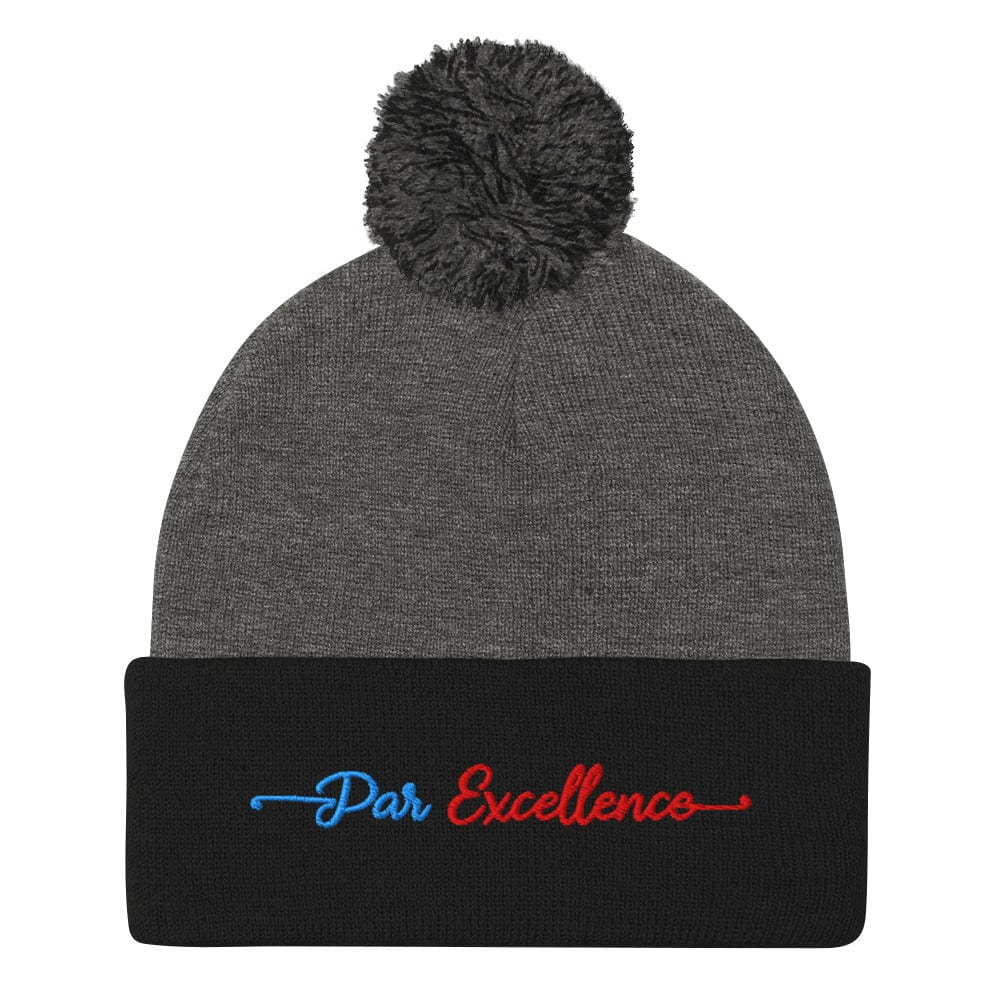 Par Excellence Embroidered Golf Pom-Pom Beanie - Funny Golf Tee by Swing Epic