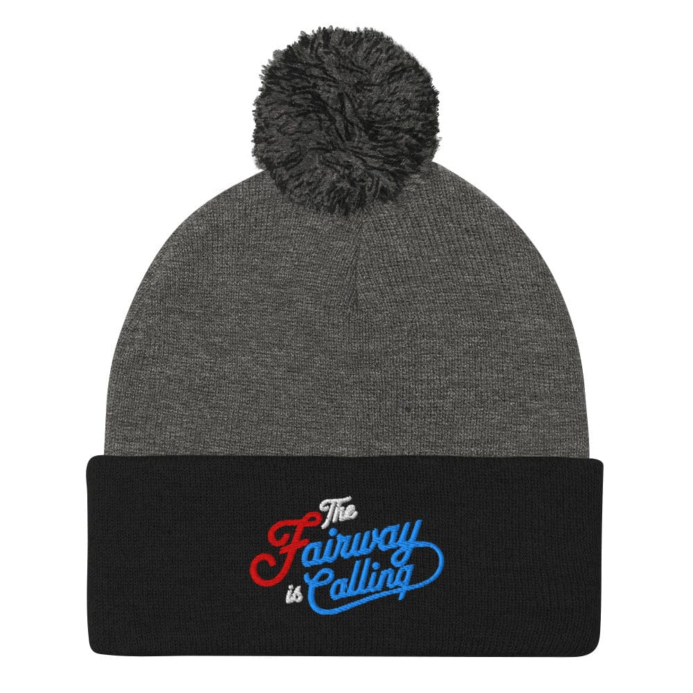 The Fairway is Calling Embroidered Golf Pom-Pom Beanie - Funny Golf Tee by Swing Epic
