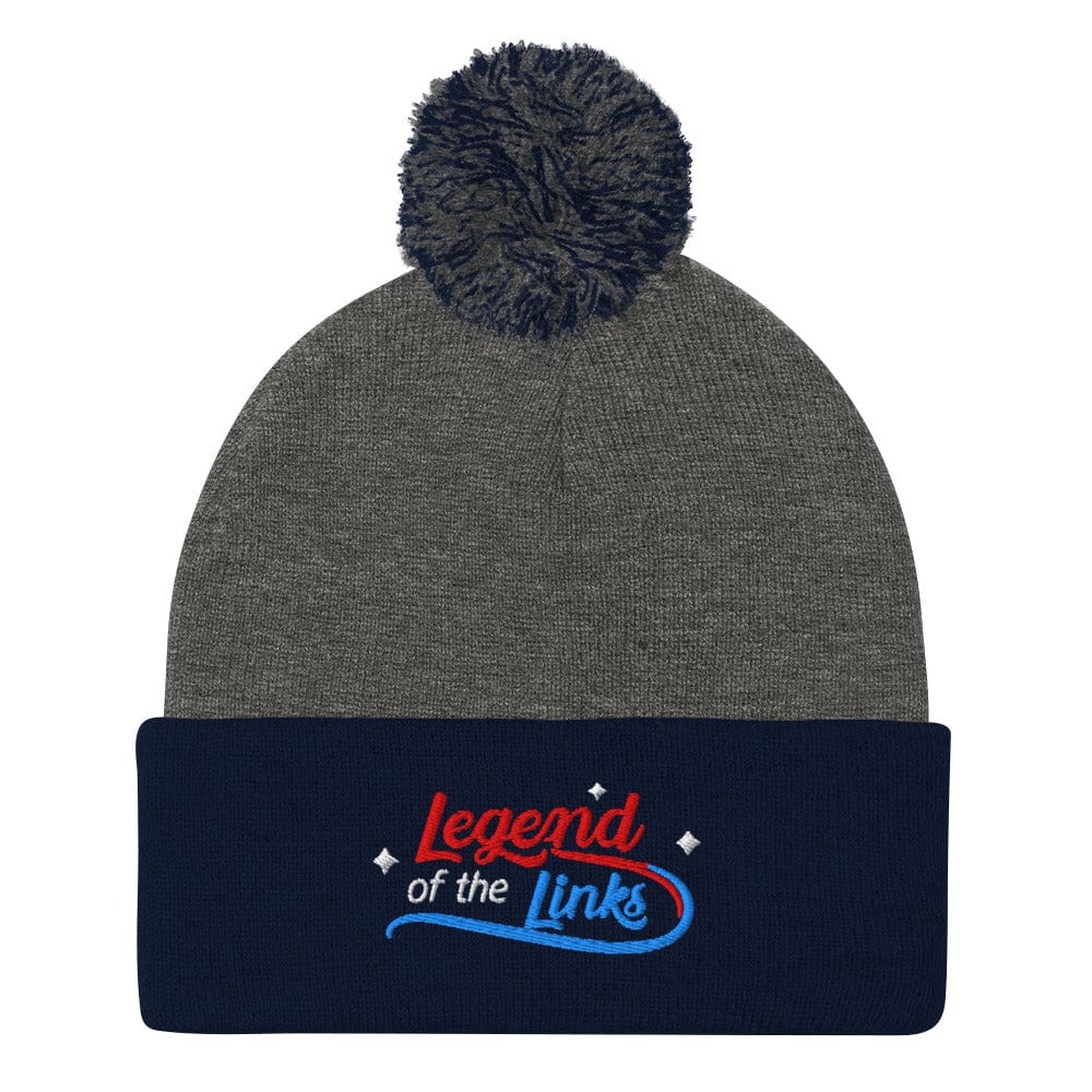 Legend of the Links Embroidered Golf Pom-Pom Beanie - Funny Golf Tee by Swing Epic