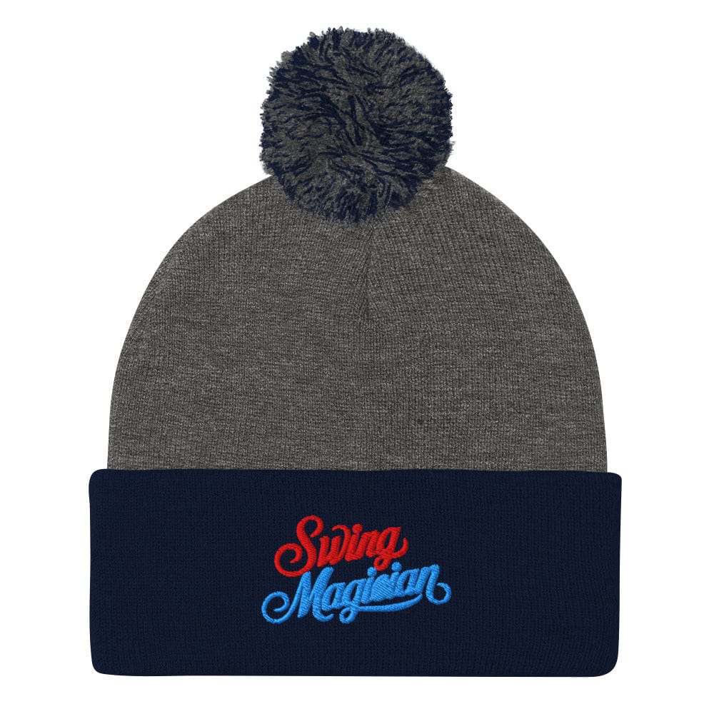 Swing Magician Embroidered Golf Pom-Pom Beanie - Funny Golf Tee by Swing Epic