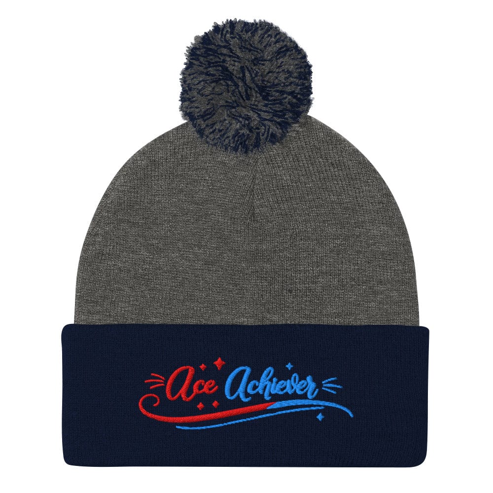 Ace Achiever Embroidered Golf Pom-Pom Beanie - Funny Golf Tee by Swing Epic