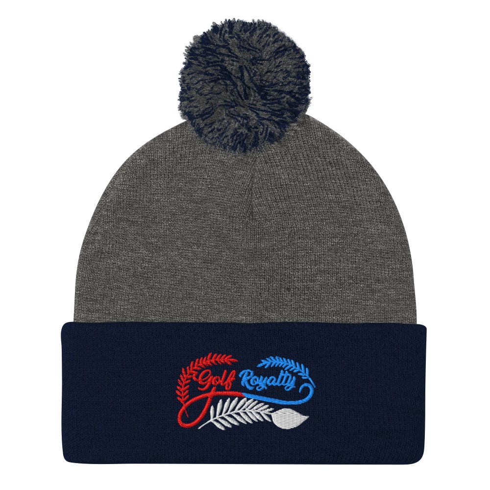 Golf Royalty Spruced Up Embroidered Golf Pom-Pom Beanie - Funny Golf Tee by Swing Epic