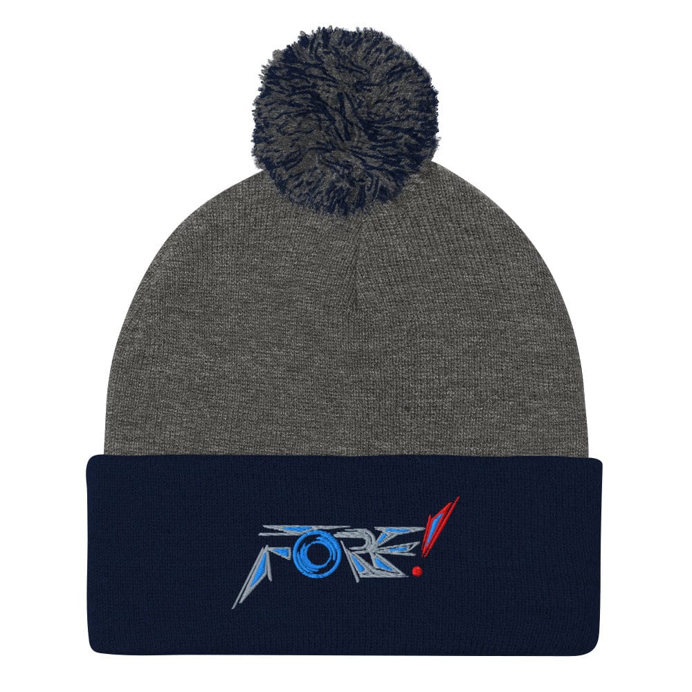 FORE! Unique Geometric Design Embroidered Golf Pom-Pom Beanie - Funny Golf Tee by Swing Epic