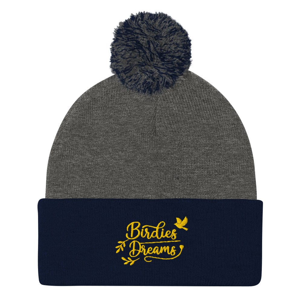 Birdies Dreams Embroidered Golf Pom-Pom Beanie - Funny Golf Tee by Swing Epic