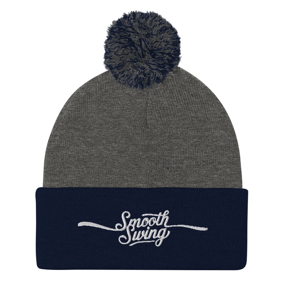 Smooth Swing Fun Embroidered Golf Pom-Pom Beanie - Funny Golf Tee by Swing Epic