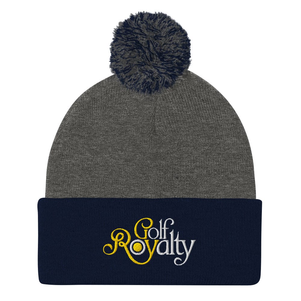 Golf Royalty Embroidered Golf Pom-Pom Beanie - Funny Golf Tee by Swing Epic