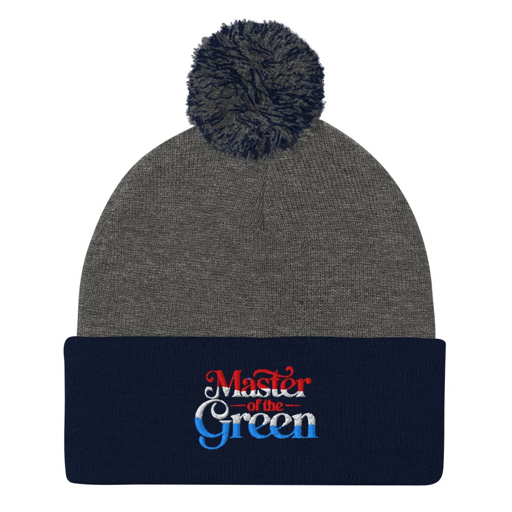 Master of the Green Fun Embroidered Golf Pom-Pom Beanie - Funny Golf Tee by Swing Epic
