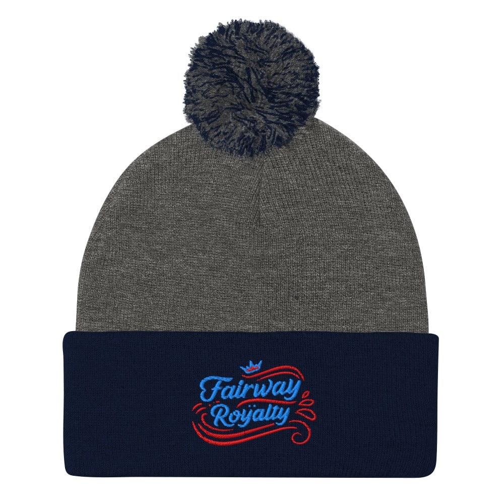 Fairway Royalty Embroidered Golf Pom-Pom Beanie - Funny Golf Tee by Swing Epic