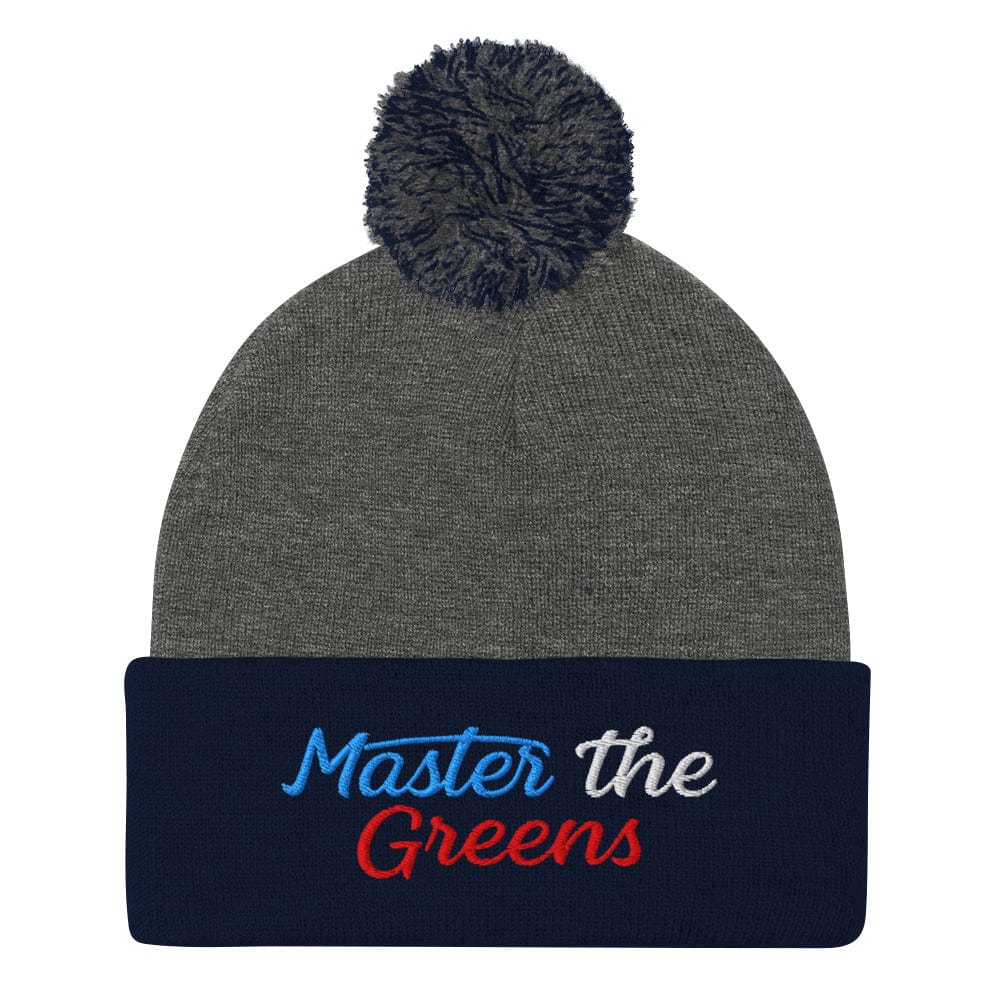 Master the Greens Embroidered Golf Pom-Pom Beanie - Funny Golf Tee by Swing Epic