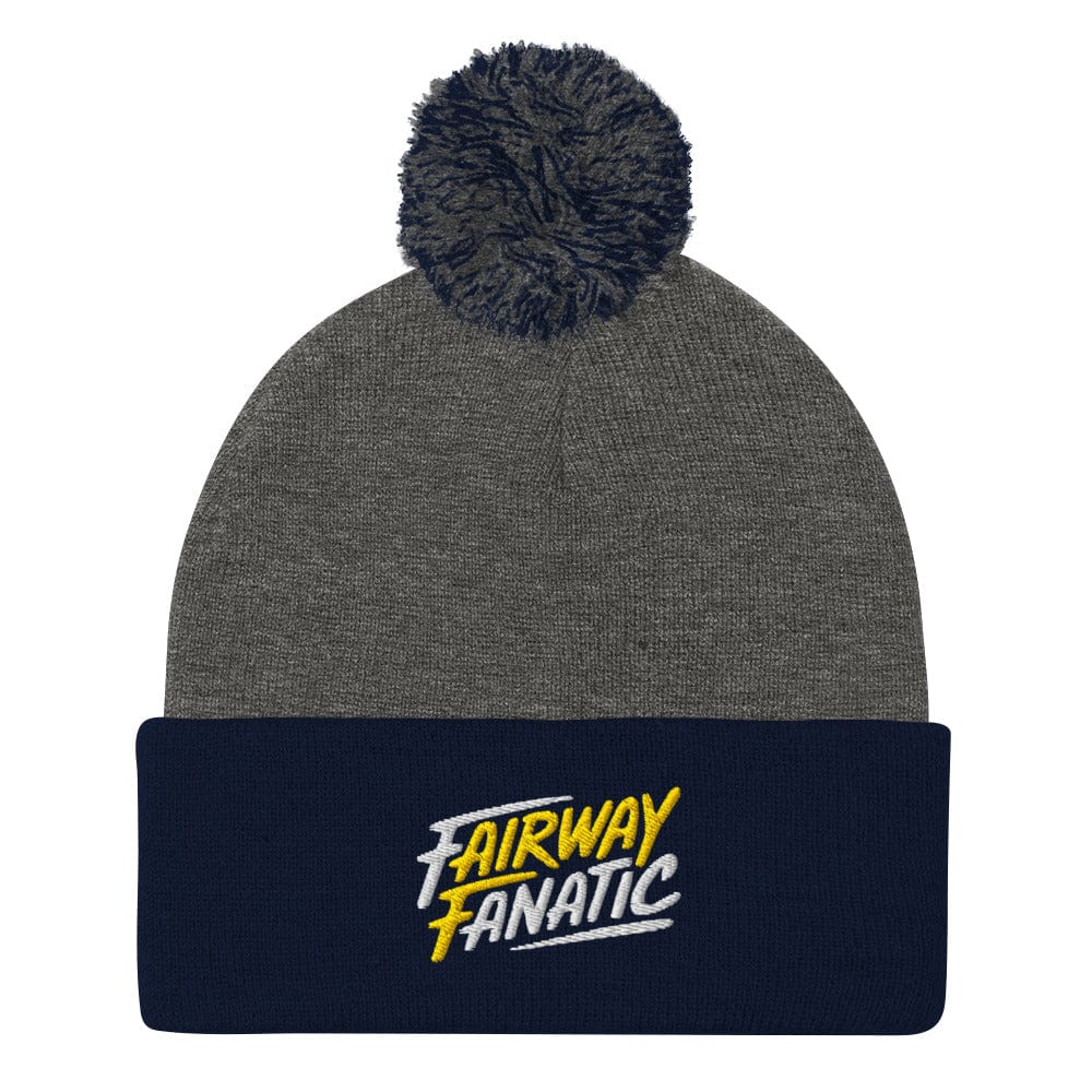 Fairway Fanatic Embroidered Golf Pom-Pom Beanie - Funny Golf Tee by Swing Epic