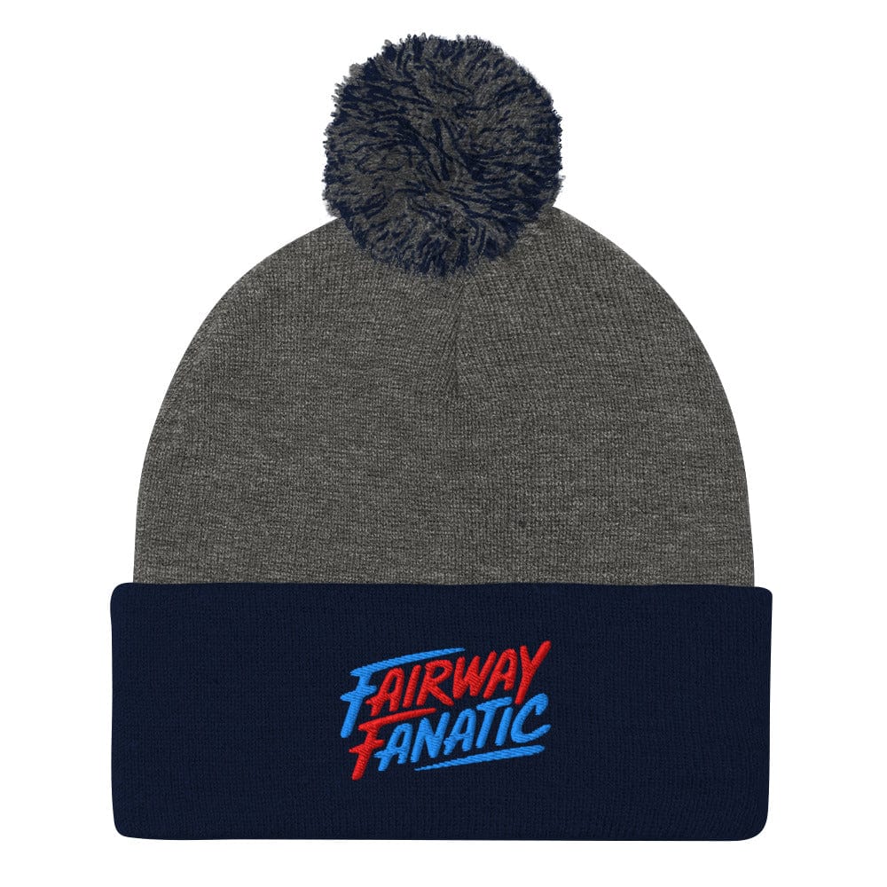 Fairway Fanatic Embroidered Golf Pom-Pom Beanie - Funny Golf Tee by Swing Epic