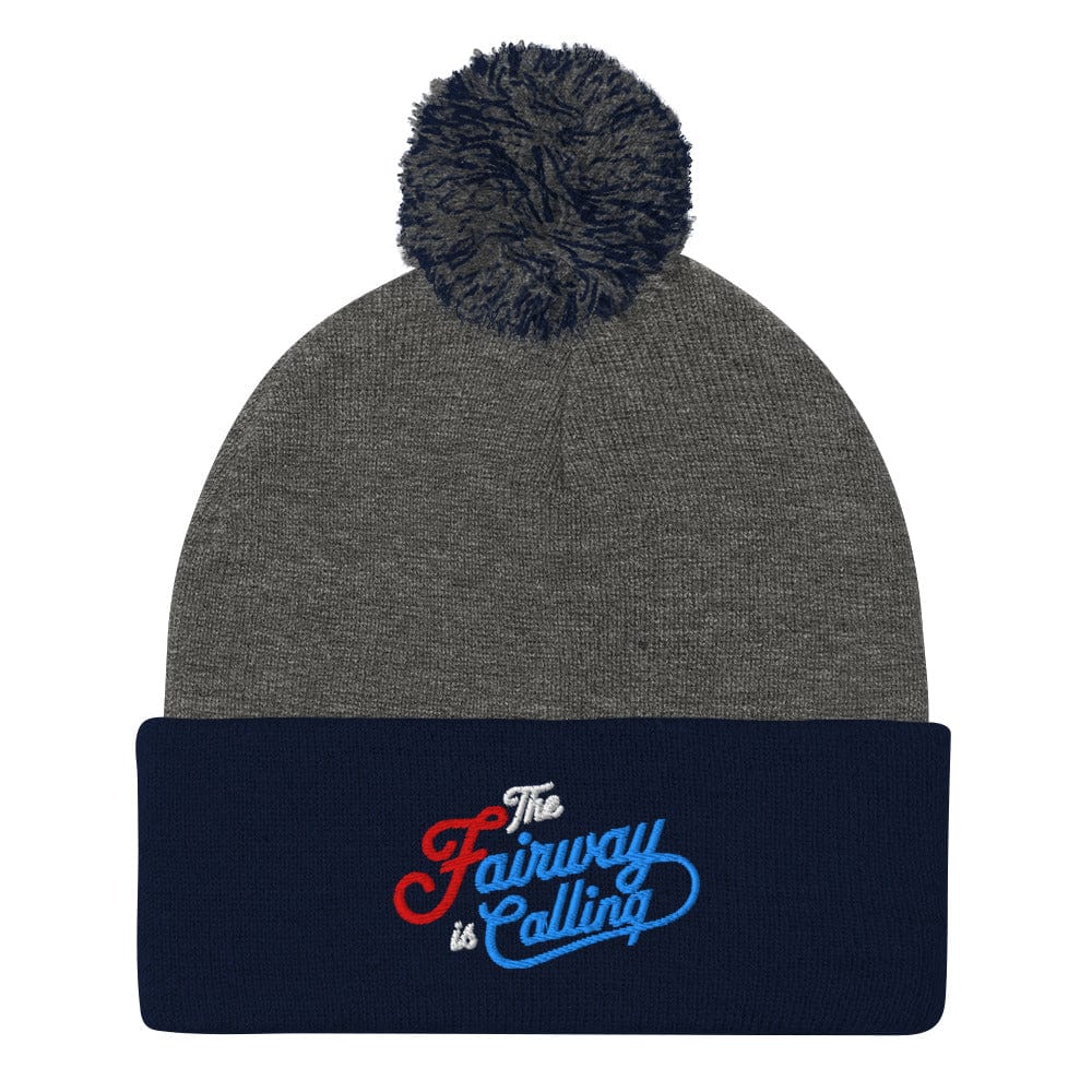 The Fairway is Calling Embroidered Golf Pom-Pom Beanie - Funny Golf Tee by Swing Epic