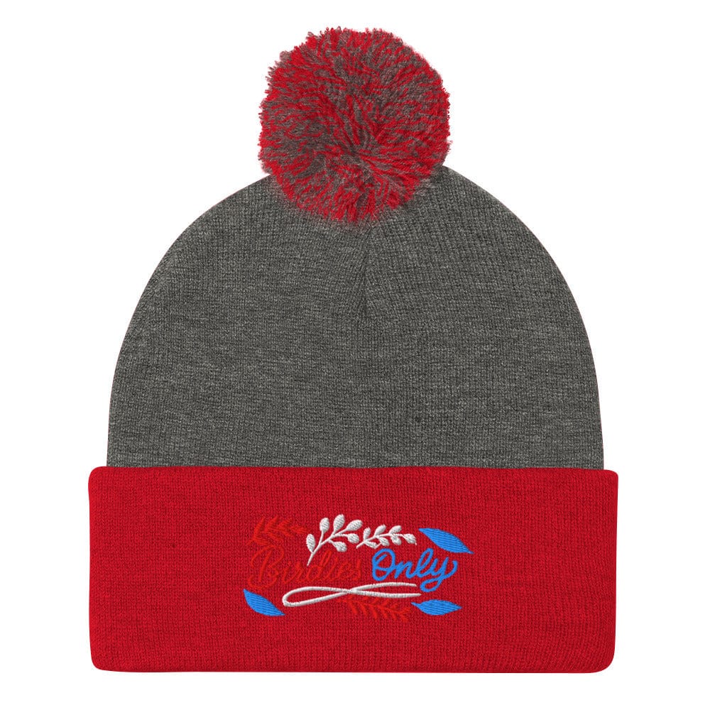 Birdies Only Quirky Fun Embroidered Golf Pom-Pom Beanie - Funny Golf Tee by Swing Epic