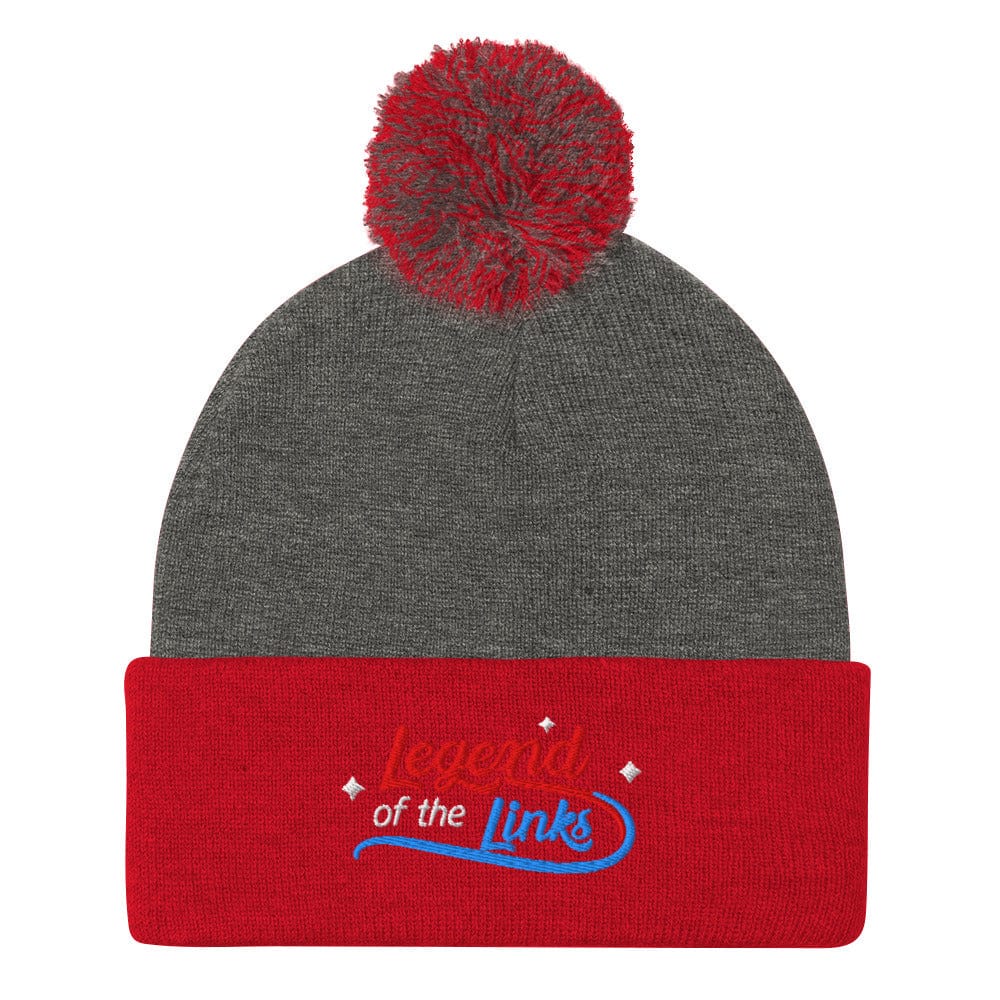 Legend of the Links Embroidered Golf Pom-Pom Beanie - Funny Golf Tee by Swing Epic
