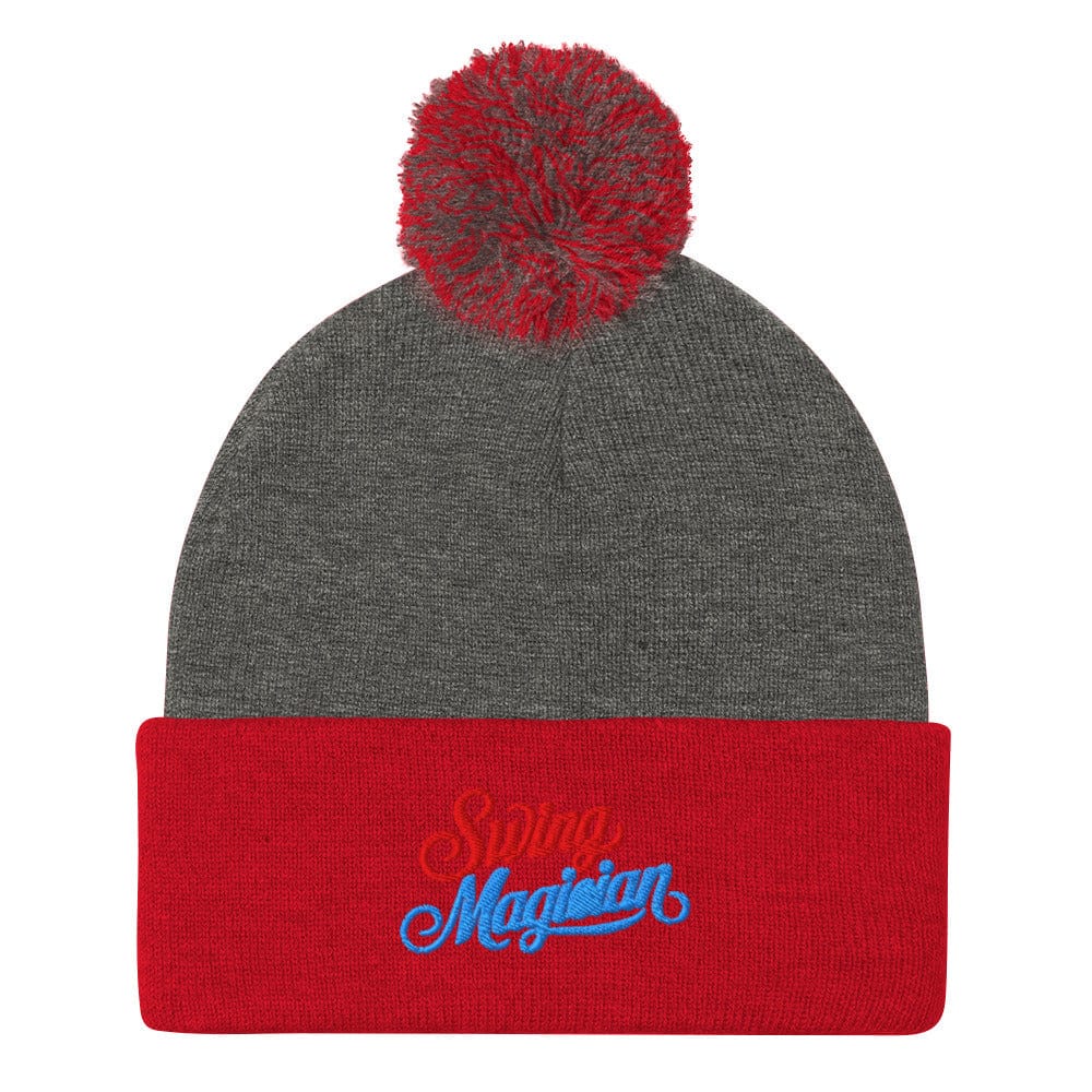 Swing Magician Embroidered Golf Pom-Pom Beanie - Funny Golf Tee by Swing Epic