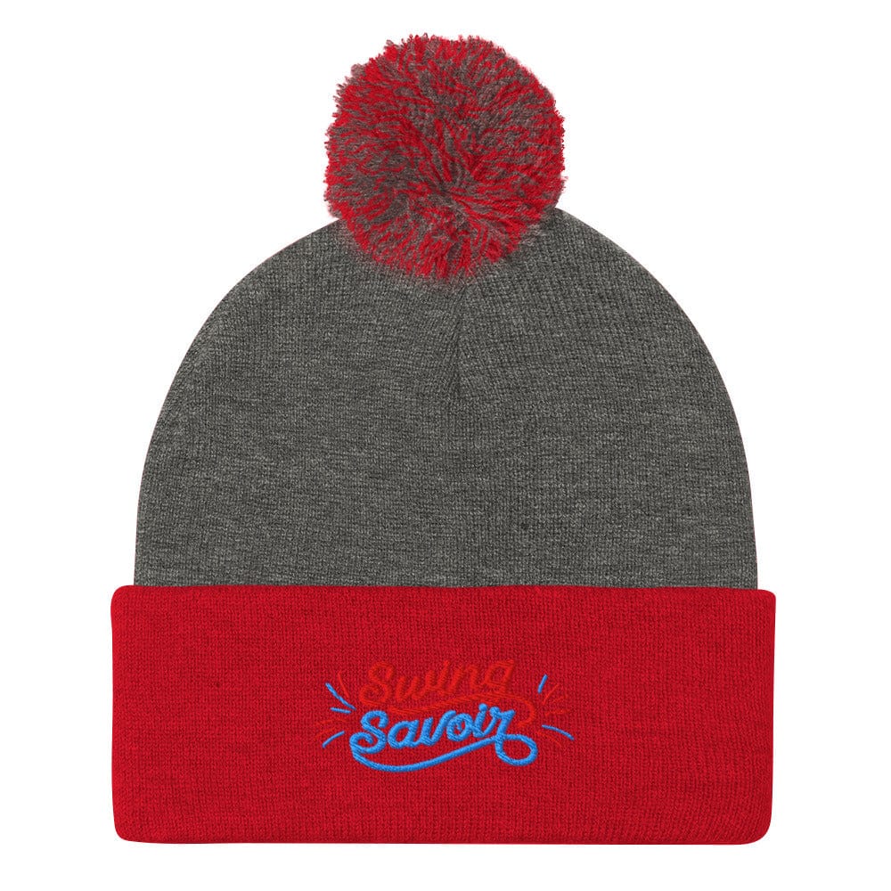 Swing Savoir Embroidered Golf Pom-Pom Beanie - Funny Golf Tee by Swing Epic
